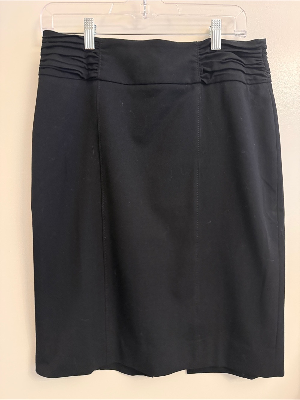 White House Black Market Black Ruched-Waist Pencil Skirt